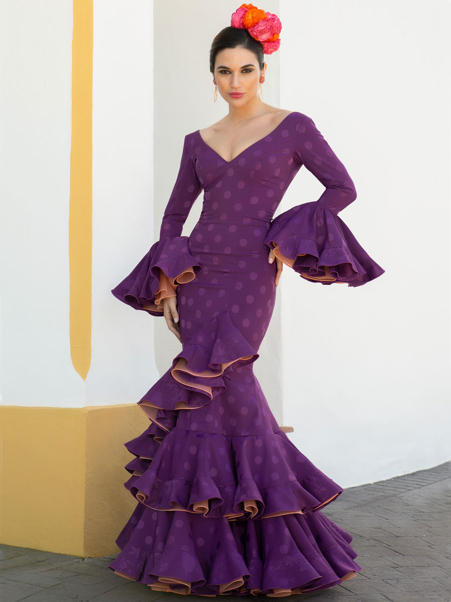 Traje de flamenca morado | AIRES DE