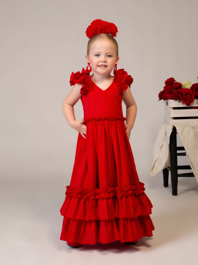 Traje de flamenca niña - ABRIL